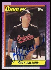 1990 Topps JEFF BALLARD Signed Card autograph AUTO ORIOLES PIRATES .