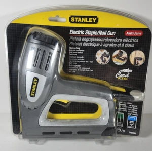 Stanley Electric Nail Staple Gun 2 Amp Corded Gray AntiJam #TRE550 Brand New - Picture 1 of 13