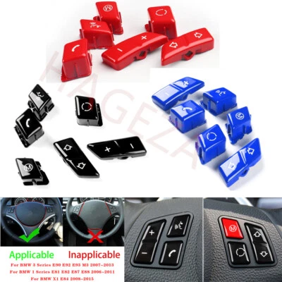 Replace Steering Wheel Button Cover For BMW 1 3 Series X1 E81 E87 E90 E92 M3 E84 - Image 1 of 4
