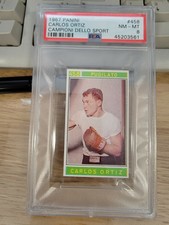 1967-68 Panini Campioni dello Sport Album Stickers Carlos Ortiz #458 PSA 8