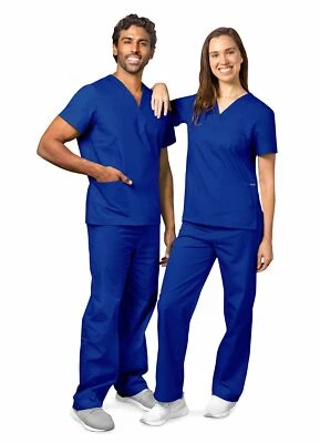 Conjunto Exfoliante Multi Bolsillo Unisex Adar Medical 701 Azul Real L - Top y Pantalón Foto 1 de 4