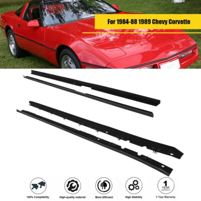Juego de 4 kit de sellado de fieltro de barrido de ventana para Chevrolet Corvette 1984-89 Foto 1 de 4