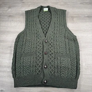 Shannon Woolen Mills Pullover Weste Wolle Strickjacke Grün XL - Bild 1 von 6