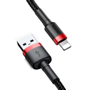 iPhone charging cables For Apple Devices 1M Black+Red - Picture 1 of 6