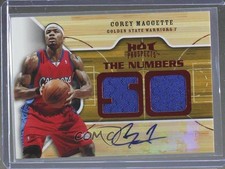 2008-09 Fleer Hot Prospects The Numbers Game Material Red /5 Corey Maggette Auto