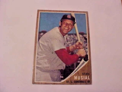 Tarjeta de béisbol Topps 1962 #50 Stan (The Man) Musial HOF Cardenales de San Luis SC37 Foto 1 de 4