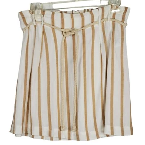 American Eagle Outfitters Womens skirts sz M Paper Bag Tan stripe - Picture 1 of 9