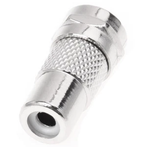 F Type Male to RCA Female Plug Straight RF Connector Coaxial Adapter - Picture 1 of 4