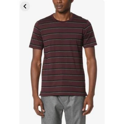 Camiseta a rayas tricolor rag & bone para hombre en borgoña - talla mediana Foto 1 de 4