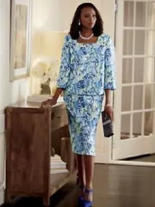 size 6 Blue Rashida Jacket Dress by Ashro new - Picture 1 of 2