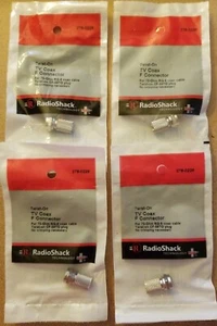 NEW! RadioShack Twist-On TV Coax Connectors (4 Packs!) 278-0228 *FREE SHIP* - Picture 1 of 6