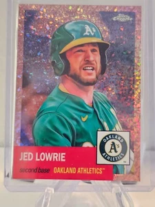 2022 Topps cromo platino aniversario #316 Jed Lowrie oro rosa mini/75 - Imagen 1 de 2