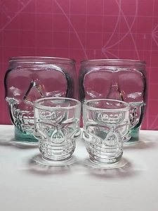 Set of 2 Crystal Head Skull Shot Glasses and 2 Skull Tumblers โ Crystal Head - Picture 1 of 10