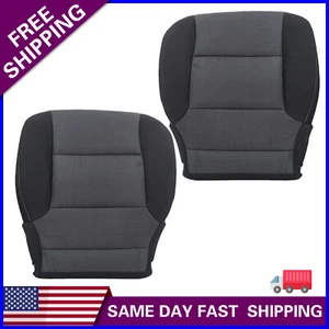 For 2014-2019 GMC Sierra 2500HD Driver & Passenger Bottom Cloth Seat Cover Black - Picture 1 of 18