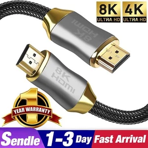 Premium HDMI Cable V2.1 V2.0 8K 4K Ultra HD XBOX PS4 PS5 TV High Speed HEC ARC - Picture 1 of 12