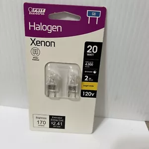 2 Pack - 20 Watt Bright White T4 G8 Bi-Pin Base Dimmable 120V Light Bulb - Picture 1 of 3