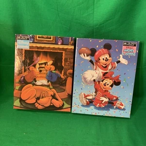 Two Vintage Disney Puzzles Mickey & Minnie Golden 11 1/2 x 15 100 pieces D4 - Picture 1 of 7