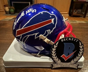 Thurman Thomas Autographed Buffalo Bills Flash Mini Helmet HOF 07 Beckett - Picture 1 of 11