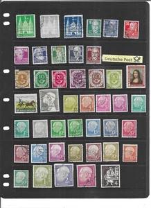 GERMANY. 1948-1954 .SELECTION OF 44. MINT TO FINE USED . AS PER SCAN. - Picture 1 of 3