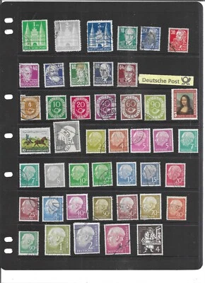GERMANY. 1948-1954 .SELECTION OF 44. MINT TO FINE USED . AS PER SCAN. - Image 1 of 3