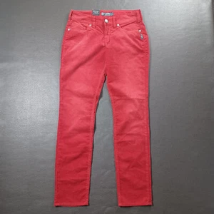 Silver Jeans Womens 29x31 Red Corduroy Suki Skinny Pants Cotton Blend New - Picture 1 of 10
