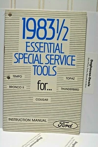 1983 1/2 Essential Special Service Tools Instruction Manual, Ford Rotunda - Picture 1 of 1