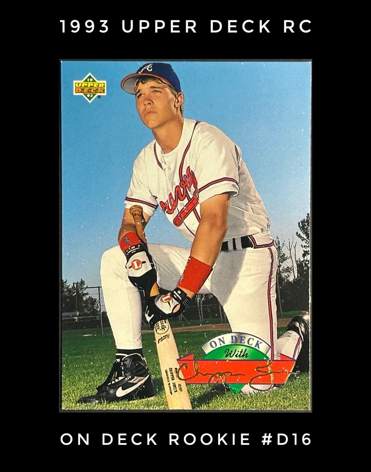 Tarjeta de novato 1993 Dead Center Upper Deck Chipper Jones #D16 RC corte como nueva/calidad💰 Foto 1 de 3