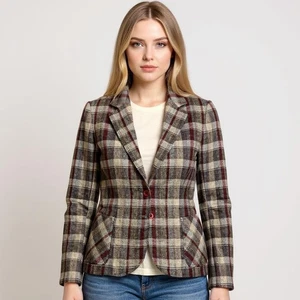 Vintage persönlicher karierter Damenmantel mit Schottenkaro Y2K adrette Academia Größe 10 - Bild 1 von 21