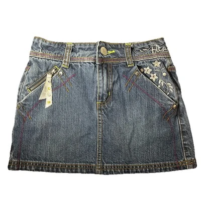 VTG Disney Hannah Montana Denim Jean Skort Girl's 10 Embroidered Bedazzled - Image 1 of 4