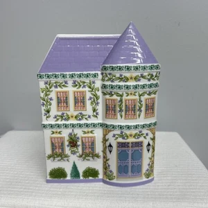 Lenox Village Purple Planter Vintage House Vintage 1996 - Picture 1 of 7