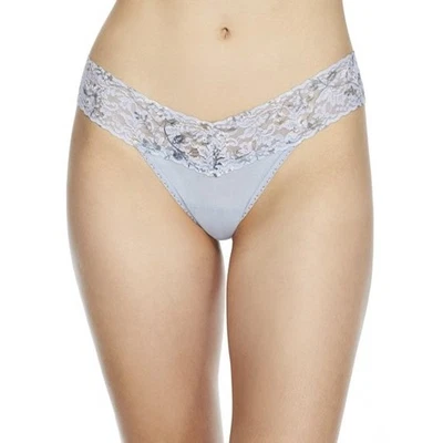 Tanga Hanky Panky L9511 Dove gris/prado brumoso algodón Supima tiro bajo talla única Foto 1 de 4