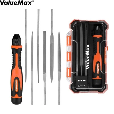 ValueMax Needle File Set  Flat, Round, Square and Triangle 6PCs Wood Metal File - Image 1 of 4