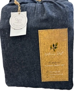 Set lenzuola in flanella blu Nature’s Rest King 4 pezzi - Foto 1 di 3