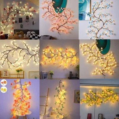 144LED Cherry Blossom Tree Lights USB 8 Modes Vine Fairy Light for Bedroom Decor - Image 1 of 4
