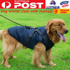 Winter Pet Dog Coat Pet Dog Jacket with Harness Breathable for Small Large AU