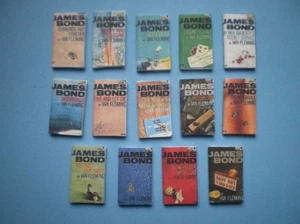 Dolls House miniatures accessories - James Bond books x 14 - Picture 1 of 1