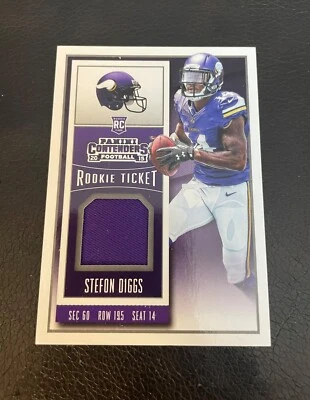 2015 Panini Contenders Rookie Ticket Swatches Stefon Diggs #RTS-SD Rookie RC - Image 1 of 2
