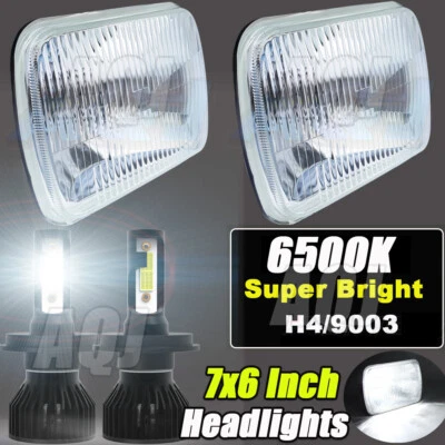 for GMC C4500 C5500 C6500 TopKick 2003-09 Pair 7x6" Led Headlights High/Low Beam Foto 1 de 4