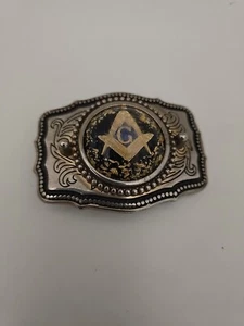Vintage Masonic Freemason Belt Buckle - Picture 1 of 21