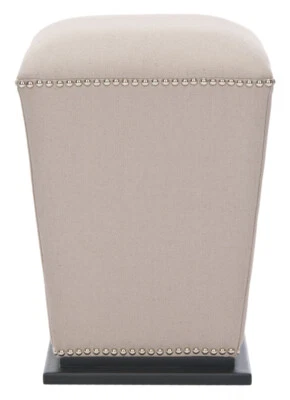 Juego de 2 otomanas de tela beige albañil SAFAVIEH | Taupe | Foto 1 de 4