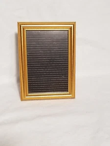Gold-Tone Standing Picture Frame for 4 x 6" Photo Art Deco MCM Plastic - Picture 1 of 5
