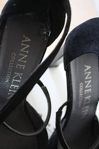 Anne Klein Elegant Black Suede One Strap Pumps -great condition! - Picture 1 of 5