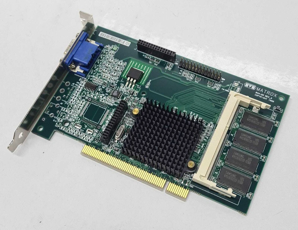 Creo MATROX 844-00 Rev. A MGI G2+/MILP/8D/IBM PCI Video Graphic Card - Image 1 of 4