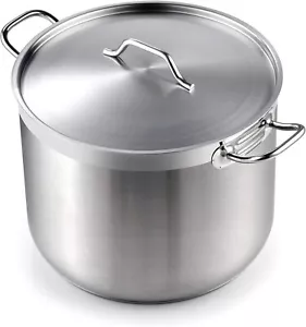 Professional Grade Lid 30 Quart Stainless Steel Stockpot, Silver - Picture 1 of 7