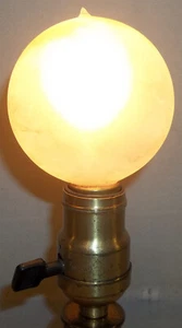 C. 1890 Orig. Antique Shelby Nipple Frosted Light Bulb w/Label Works #8 - Bild 1 von 5