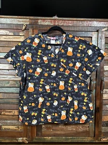 Hello Kitty Halloween BOO Naranja Calabaza Negro Lindo Top Exfoliante Talla 2X - Imagen 1 de 10