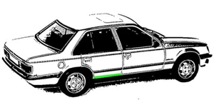 Reparaturblech - Untertürblech hinten rechts für Opel Rekord E und Commodore C - Bild 1 von 5