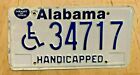 ALABAMA DISABLED HANDICAPPED PERSON  LICENSE PLATE " 34717 " AL WHEELCHAIR