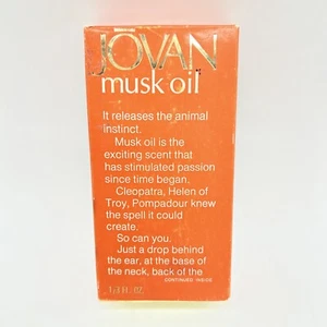 Vintage NIB JOVAN MUSK Oil Perfume For Women 1/3 FL OZ Discontinued Old Stock - Picture 1 of 4