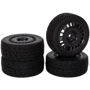 Wheels Rims Rubber Tires 12mm Hex Hub for Tamiya TT-01 TT-02 HPI 1/10 Rally Car - Picture 1 of 5